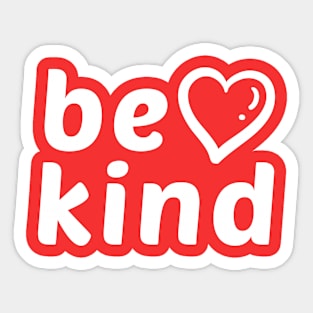 Be Kind positive quote with heart white text Sticker